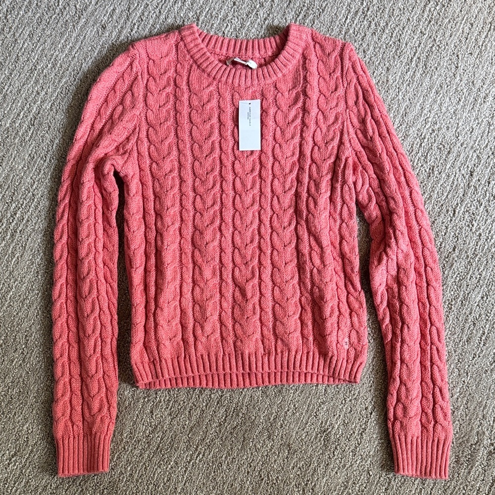 AEO Coral Cable Knit Sweater
